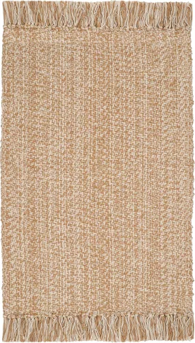 Miniatura 10 de COTTON CRAFT Alfombra tejida de área, paquete de 2 alfombras de algodón con textura jacquard, alfombra rústica bohemia con flecos, lavable a