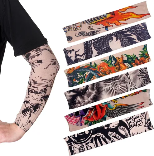 Miniatura 4 de HOVEOX 20 fundas temporales de tatuaje para brazos, mangas de protección solar para brazos, mangas de tatuaje temporales, fundas para tatuajes