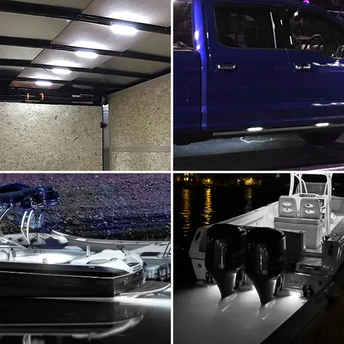 Miniatura 7 de Partsam – Tira de luces utilitarias, 18 diodos ledes, impermeable, color blanco, de 4 x 8 pulgadas, 12 V, universal