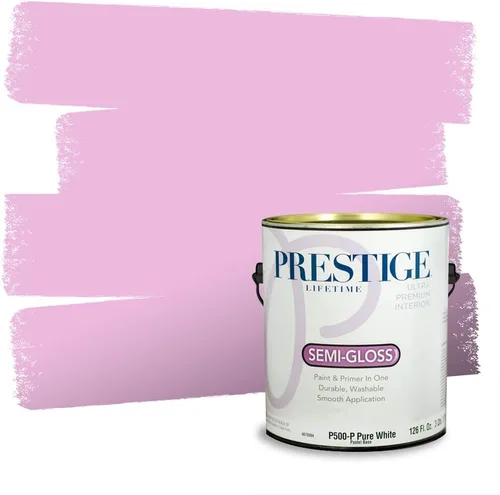 Miniatura 298 de Prestige Paints Pintura exterior e imprimación en uno, 1 galón, plano, coincidencia comparable de Valspar* Amber Rose*