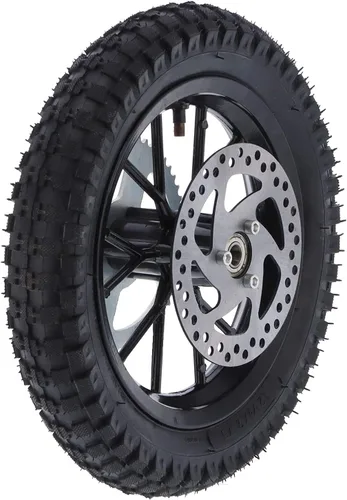 Acouto Rueda trasera de bicicleta de bolsillo de 12.5 x 2.75 pulgadas para Coolster de 2 tiempos Mini Dirt Bike QG50 rueda trasera neumático llanta