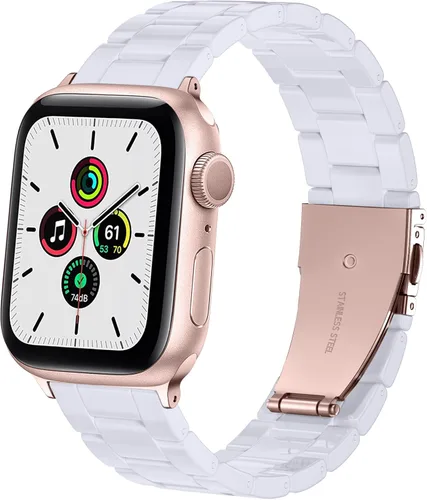 Miniatura 12 de GEAK Compatible con Correas de Resina para Apple Watch de 40mm 38mm 41mm para Mujeres y Hombres, Elegante Pulsera de Resina de Repuesto para iWatch