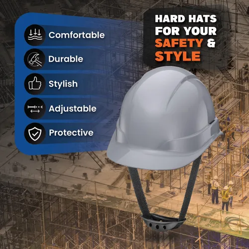 Miniatura 2 de Casco de seguridad con diseño de fibra de carbono y ala completa Pyramex, ajustable, tienda Acerpal