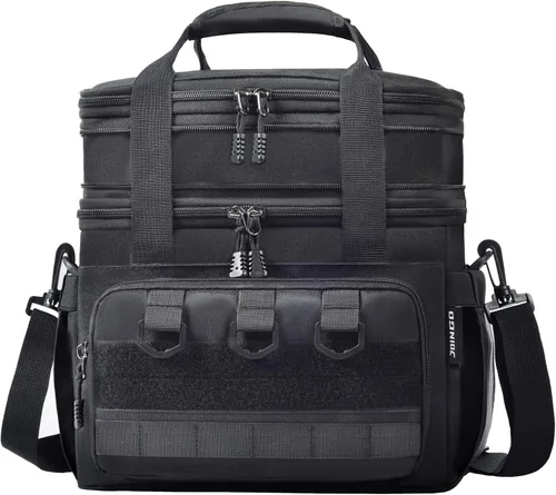 JOINGO Lonchera táctica para hombres y mujeres, bolsa de almuerzo aislada a prueba de fugas con correa ajustable para el hombro, bolsa enfriadora