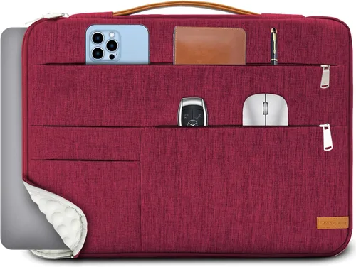 Miniatura 9 de KINGSLONG Funda para laptop de 13.3 pulgadas, bolsa delgada a prueba de golpes, funda de transporte para computadora compatible con MacBook Air/Pro