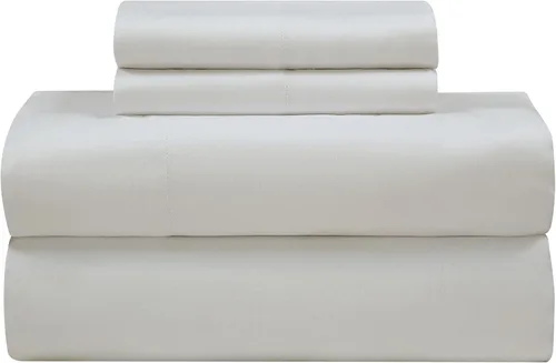 Miniatura 51 de Royale Linens - Juego de sábanas de 400 hilos, 100 % algodón cultivado en EE. UU., 4 piezas, sábana de satén, tamaño Queen - 1 sábana bajera, 1