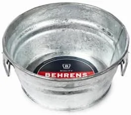Miniatura 3 de Behrens 101LFT 1 Qt. Tina Baja Plana de Acero Galvanizado en Caliente, Plateado