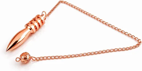 Miniatura 16 de Péndulo de cono de cobre de 12 facetas para curación de Reiki, radiestesia y equilibrio de chakras, herramienta de adivinación y meditación