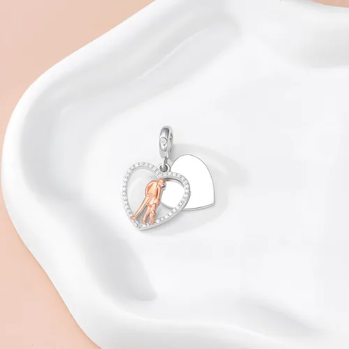 Miniatura 75 de PROESS Dije para padre, madre e hija, pulsera de plata de ley para pulseras, regalos de cumpleaños, día de San Valentín, para hija, madre, amante
