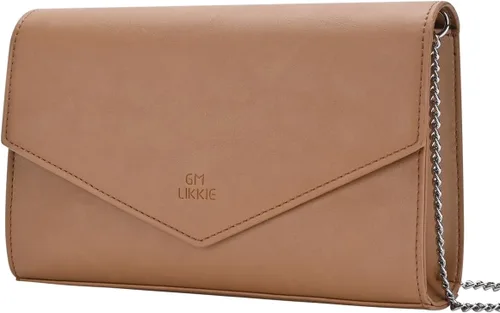 Miniatura 14 de Bolso de mano GM LIKKIE para mujer, bolso tipo sobre de noche, bolso cruzado con solapa de piel sintética PU para el hombro