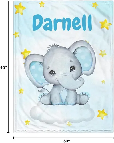 Miniatura 8 de Manta de bebé personalizada para niñas, manta de bebé personalizada con nombre, súper suave, mantas personalizadas con nombre para niños, mantas