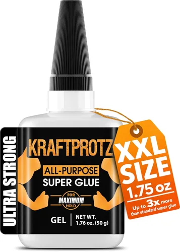 Soldadura Súper Gel – 50 g / 1.75 oz – Pegamento extrafuerte sin goteo para plástico, metal, madera y caucho – Adhesivo resistente al agua y al