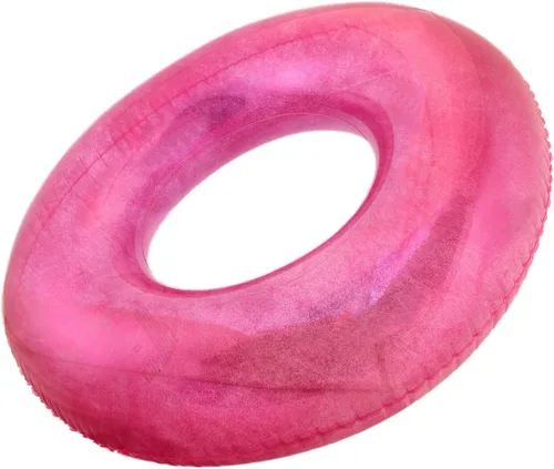 Playtek - Anillo flotante gigante para piscina, tubo de natación redondo grande con purpurina rosa, flotadores duraderos para nadar en la playa,