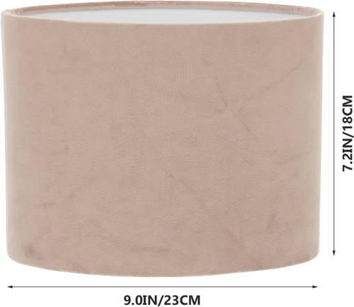 Miniatura 4 de Beaupretty Pantalla ovalada de tela para lámpara E27, cubierta de repuesto para lámpara de mesa, protector de luz de lámpara de pie