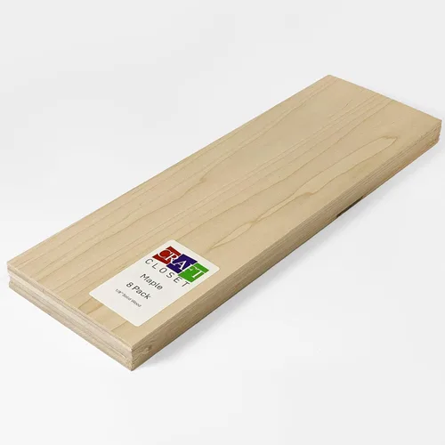 Miniatura 7 de Madera maciza de 6 x 19 pulgadas, 0.13 pulgadas, 1/8 pulgadas, sin terminar (nogal)