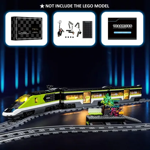 Miniatura 5 de YEABRICKS Luz LED para Lego-60337 City Express modelo de bloques de construcción de tren de pasajeros (juego de Lego no incluido)