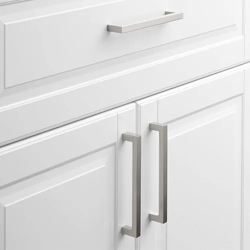 Miniatura 8 de homdiy Paquete de 1 tirador de gabinete de níquel cepillado de 3-3/4 pulgadas, manijas cuadradas de acero inoxidable para puerta de armario
