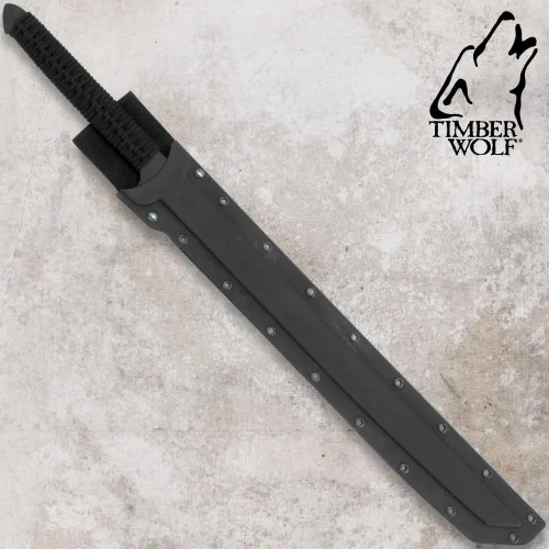 Miniatura 3 de Timber Wolf espada ninja de hoja completa Sure Grip Nylon Cord Wrapped Handle Durable ABS Scabbard with Belt Loop and Shoulder Strap Included
