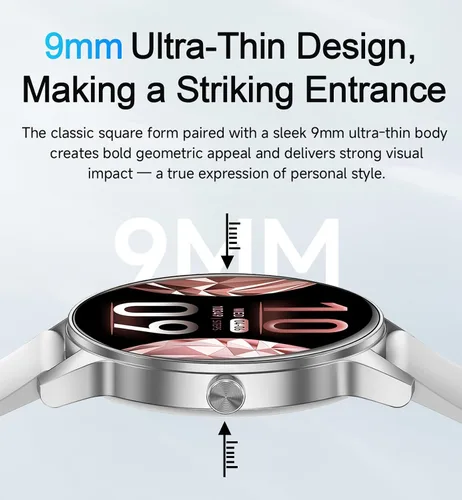 Miniatura 6 de Relojes inteligentes para mujer, rastreadores de actividad de 1.27 pulgadas con llamadas Bluetooth (respuesta y marca), frecuencia cardíaca, sueño