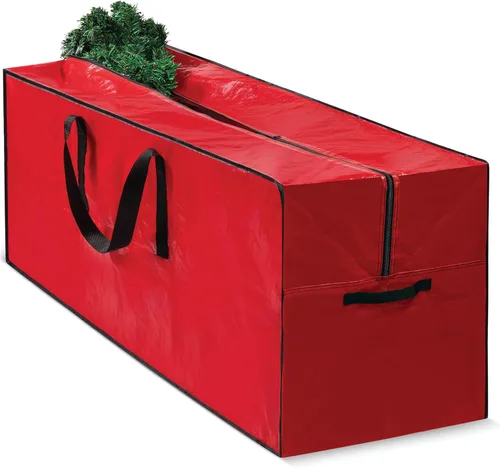 Sagler Bolsa de almacenamiento para árbol de Navidad de 9 pies, impermeable, resistente, bolsa grande para árbol de Navidad, asas reforzadas, doble