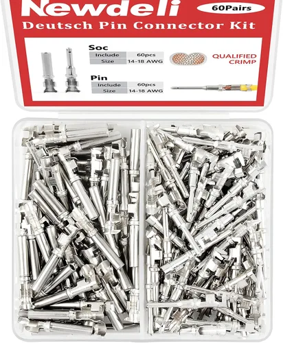 Miniatura 10 de Newdeli Kit de conectores de pines Deutsch de 50 pares de conectores sólidos de tamaño 16 contactos sólidos Conector de la serie DT, terminales