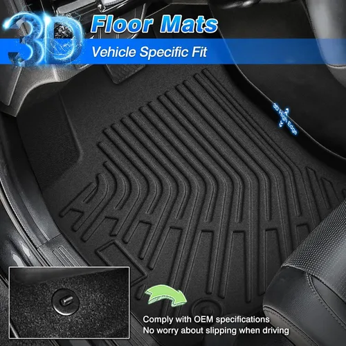Miniatura 9 de Alfombrillas para Nissan Ariya 2023 2024 2025 2026, alfombrilla para todo tipo de clima, para accesorios Ariya, alfombrillas de TPE para piso