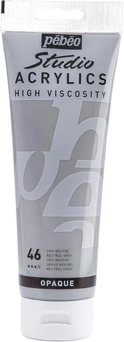 Pebeo Acrílico de alta viscosidad 0.3 oz líquidas Gris neutro