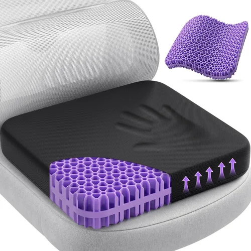 Miniatura 8 de Cojín de asiento de gel TushGuard para sentarse por mucho tiempo, diseño patentado agrandado y engrosado, refrescante y transpirable para silla