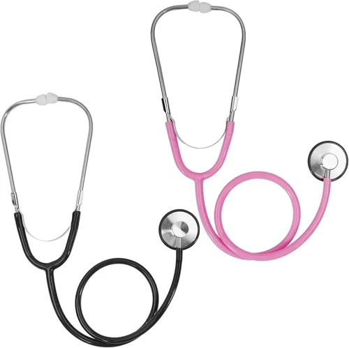 Miniatura 12 de Juguete de Estetoscopio para Niños, Paquete de 2 Estetoscopio de Enfermería Funcional Real para Niños, Kit Médico de Juguete para Niños Pequeños, M