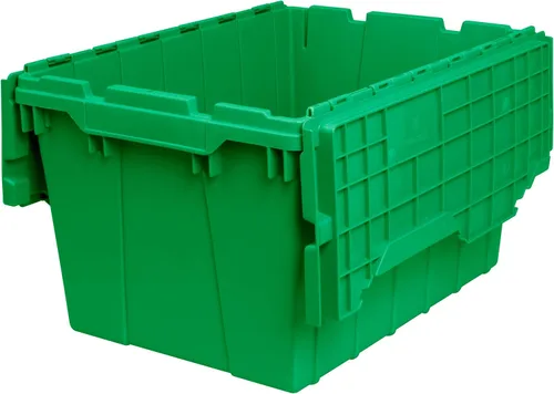 Miniatura 7 de Contenedor de plástico para almacenamiento y distribución 39120 de Akro-Mils, con tapa con bisagras, de 21.5 x 15 x 12.5 pulgadas, 6 unidades Verde