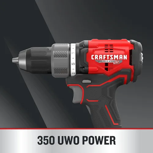 Miniatura 10 de CRAFTSMAN RP+ Kit de taladro/destornillador inalámbrico, con 2 baterías y cargador, sin escobillas (CMCD713C2)