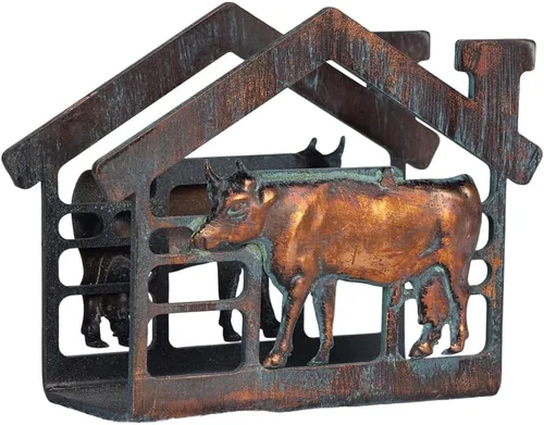 Miniatura 8 de Mini servilletero de metal para mesa, servilleteros rústicos de granja para servilletas de papel, toallas de papel de cobre antiguo, dispensador
