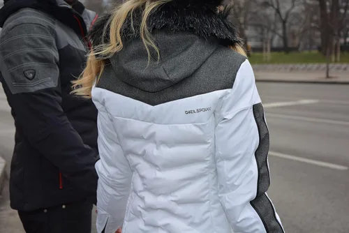 Miniatura 4 de DIEL SPORT FEMA - Chaqueta de plumón de esquí para mujer, impermeable, cálida, con capucha, abrigo de nieve aislado