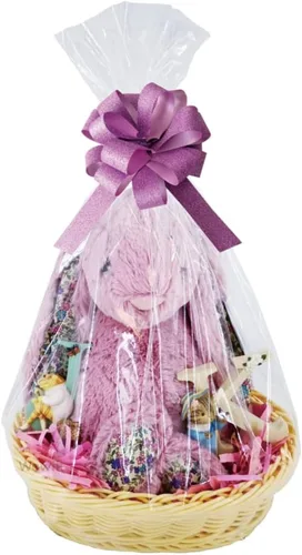 Miniatura 5 de Wowfit Bolsas de celofán, 10 unidades de bolsas de celofán transparentes medianas de 12x18 pulgadas para envolver regalos de cumpleaños y días