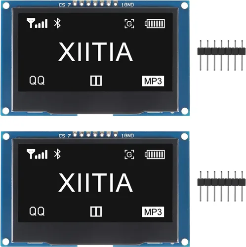 Miniatura 8 de 2 unids 2.42 pulgadas 128x64 OLED LCD módulo SSD1309 7 Pin SPI/IIC I2C interfaz serie para Arduino UNO R3 (luz azul)