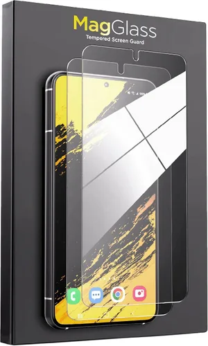 magglass Paquete de 2 protectores de pantalla diseñados para Samsung Galaxy S23 de vidrio templado, protector de pantalla de cobertura completa UHD
