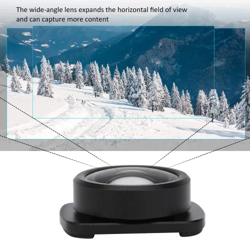 Miniatura 3 de Lente gran angular, para cámara de cabeza esférica OSMO, fuerte absorción magnética, vidrio óptico, para fotografía de video fotográfico