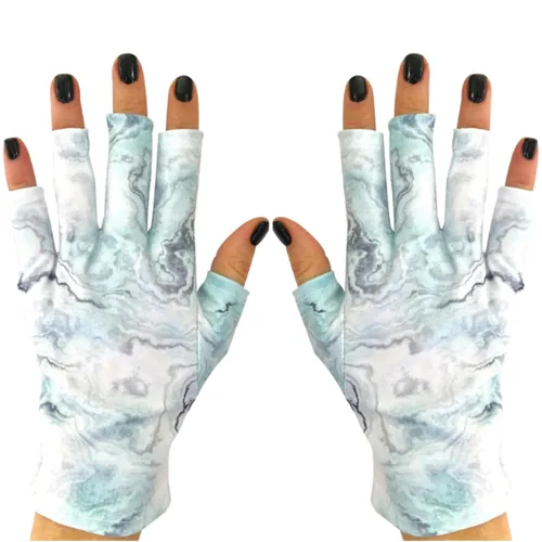 Miniatura 52 de ManiGlovz - Guantes de uñas originales con protección UPF 50+ UV Guantes de manicura de gel y guantes anti UV sin dedos para mujeres Se pueden