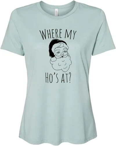 Miniatura 7 de Cute Women's Screen Printed Crew Neck Tee, Shirts With Sayings, Dusty Blue or Olive
