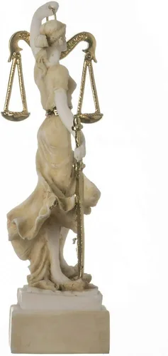 Miniatura 2 de Diosa griega Themis 5.5" Estatua ciega dama justicia abogada regalo dorado