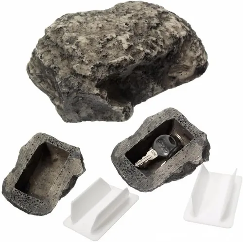 Agatige Ocultador de llaves de roca falsa, a prueba de agua, a prueba de polvo, muchos estilos, caja de llaves de piedra segura para exteriores,