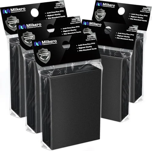 Miniatura 8 de 1000 fundas para tarjetas negras, protectores de mazo con fundas mate para cartas, fundas para cartas de intercambio aptas para MTG, TCG y cartas