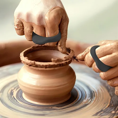 Miniatura 4 de Herramienta de alambre de cerámica, cortador de alambre de arcilla estándar de mango negro para artistas de ruedas de cerámica y arcilla