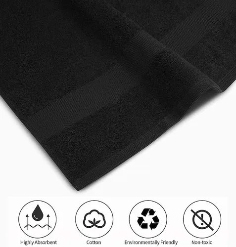 Miniatura 4 de Juego de 4 toallas de baño de lujo (27 x 54 pulgadas), toallas para baño, súper suaves, toallas altamente absorbentes para el hogar, spa, gimnasio