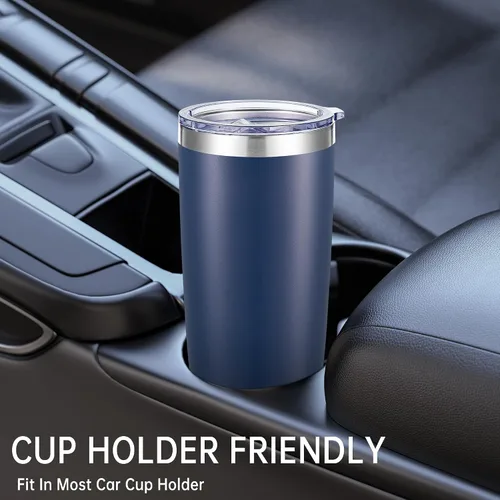 Miniatura 6 de Vaso Térmico de Acero Inoxidable de 20 onzas con Tapa, Doble Pared con Aislamiento al Vacío, Taza de Café de 20oz con Recubrimiento en Polvo