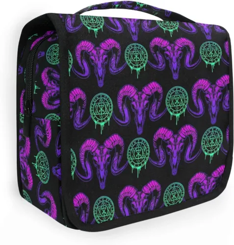 Miniatura 25 de MNSRUU Hanging Toiletry Bag Goth Bats Moons and Stars Travel Makeup bag for Toiletries Portable Travel Toiletry Organizer Cosmetic Bags with Hanging