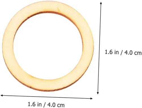 Miniatura 3 de TEHAUX 100 piezas redondas huecas redondas de madera natural de 1.57 pulgadas para manualidades, decoración de bodas, fiestas, decoración del hogar