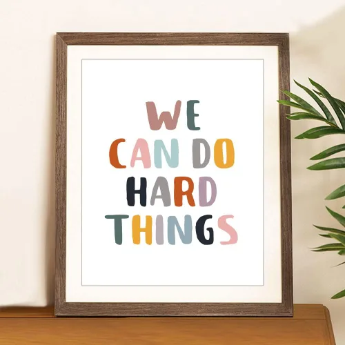 Miniatura 3 de We Can Do Hard Things, Classroom Wall Decor, Positive Quotes, Kids Affirmation, Kids Room Wall Art, Positive Classroom Print, Playroom Wall Decor