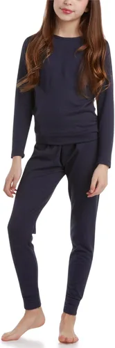 Sweet Hearts Conjunto de ropa interior térmica 2 piezas con forro polar y pantalones largos Juego de capa base de rendimiento para niñas (2T-16)