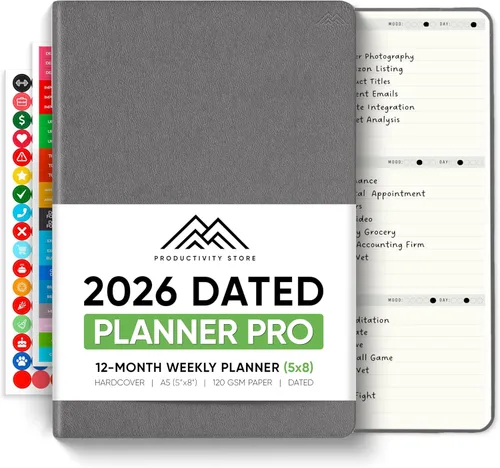 Miniatura 9 de Sin fecha, Agenda 2026, 8.5" x 11" - La Agenda de Productividad #1 para Lograr Tus Objetivos 2026 - Agenda 2026-2027 por PRODUCTIVITY STORE